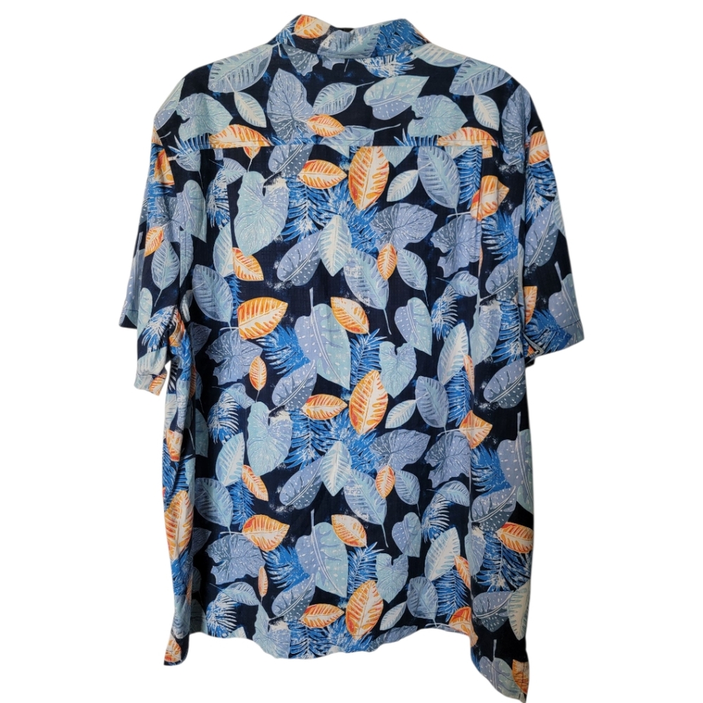 Tommy Bahama Tropical Pattern Button Down 100% Si… - image 3